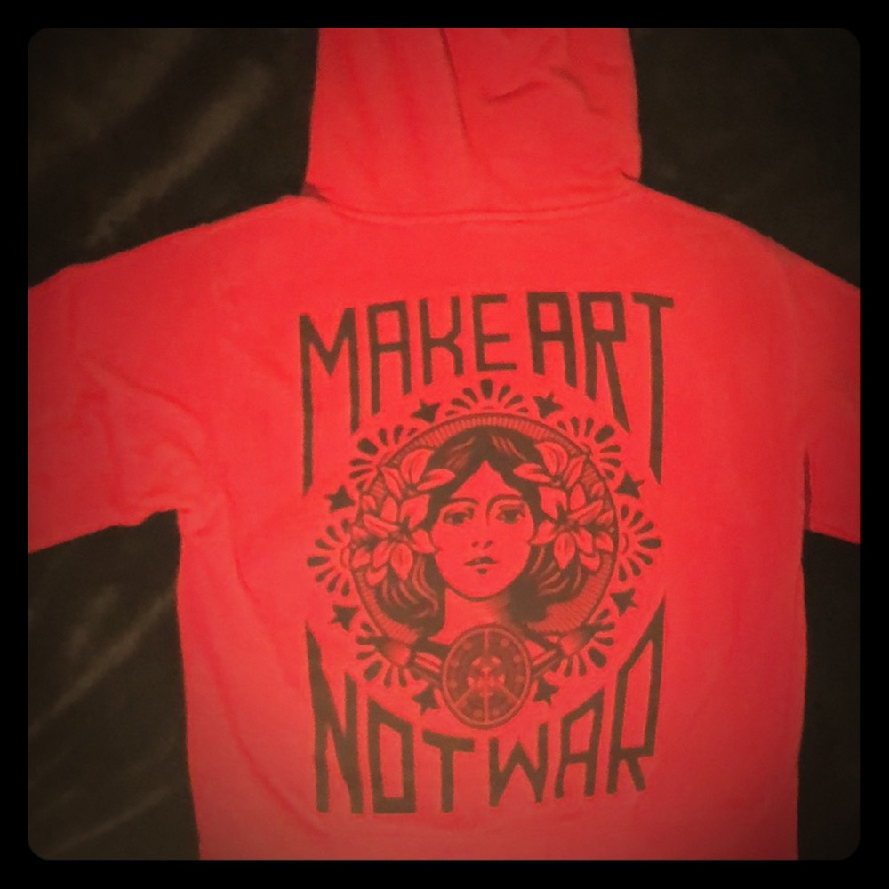 Red obey hoodie